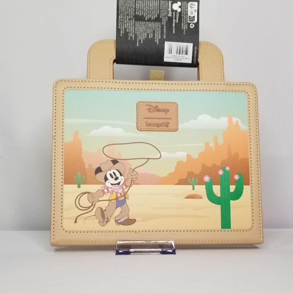 Loungefly Disney Western Mickey and Minnie Lunch Box Journal NWT